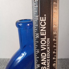 Blue Moon Riesling 500ml Blue Glass Collectible Wine Bottle Moon Face Design