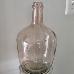 One Gallon Demijohn Carboy in a Soft Peach Color 12in Tall