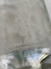 (3) Paul Masson Since 1852 Clear Glass Milk Bottle Wine Carafe Farmhouse Vase
