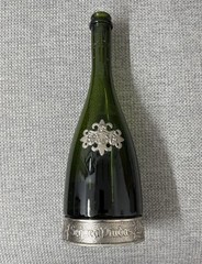 Segura Viudas Brut Reserva Heredad Cava Wine Bottle w/ Pewter Crest ~ EMPTY