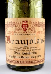 Empty Bottle Jean Lambertin 1949 Red « Beaujolais » Wine Bottle (#1)