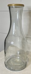 Vintage PAUL MASSON CLEAR GLASS WITH LID Wine Water Milk Carafe