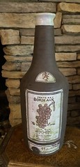 vintage chateau Bordeaux large terracotta bottle decoration