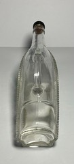 1966 London Winery Ltd Boat in Glass Wicker Basket Wine Bottle, With Handle