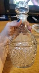 Vintage Crystal Wine And Brandy Bottle Containers