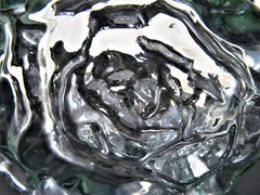 Empty Languedoc Rose Wine Bottle Crystal Clear Rose Embossed Bottom 13 Inch