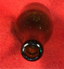 Antique Emerald Green Glass Turn-Molded Bottle Appx 8.25&Prime; Tall