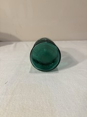 Empoli green glass decanter, 20th Century, Hobnail/Diamond Pattern, Teal, Canada