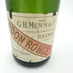 GH Mumm Cordon Rouge Champagne Bottle 1976 Reims France Empty Vintage Display