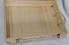 Santini Vint d&rsquo; Italia Soave Gift Wooden Box EMPTY Display Piece Rope Handle