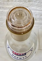 Empty Bottle Large Glass Labelled 3 Litre Capacity Vermouth Bouquet of Moldova