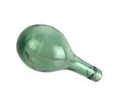 Antique Early 1900s Hand Blown Torpedo Round Bottom Green Glass Wine Bottle