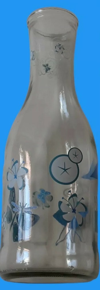 Vintage Paul Masson Carafe Wine Bottle Butterfly Cocktails Umbrella Grill REtro