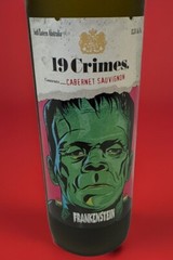 19 Crimes FRANKENSTEIN Monster Universal Empty Wine Bottle Halloween