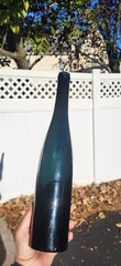 Antique Hock/Rhine Wine Bottle Dark Teal Jim Thorpe PA 1800s Kemple Wheaton?
