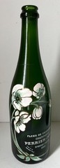 1985 VINTAGE HAND-PAINTED PERRIER-JOUET CHAMPAGNE BOTTLES-A PAIR