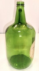 Vintage Chateau Luzerne 4 Liter Large Green Glass Wine Jug Bottle 13” Decor