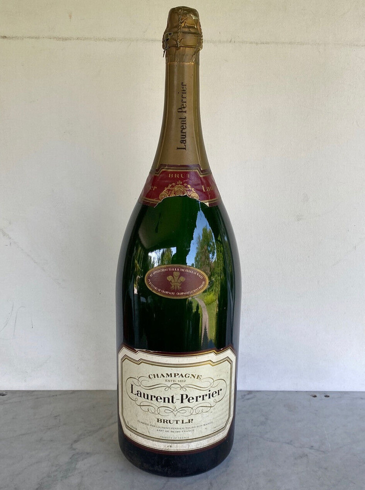 LAURENT PERRIER Brut LP Champagne Large Empty Bottle. Store Display 24” Magnum
