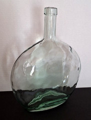 Glass Bottle Jug Aqua Light Green Wine – Holds 85 OZ 11.5&Prime; x 8.5&Prime; Heavy Glass