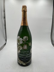 Vintage 1995 Perrier Jouet Floral Champagne Dummy Empty Bottle Prop 3 Liter