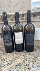 Cabernet Sauvignon Napa Valley EMPTY Glass Wine Bottle Green 750ml 3 Pieces Set
