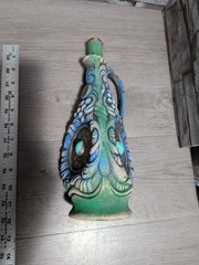 12&Prime; Ceramic Wine Genie Fantasy Bottle Pirate Decor Halloween Prop Jar Figurine