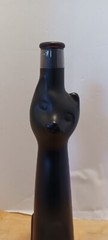 2012 Mosel Riesling Black Matte Cat Empty Wine Bottle 13 Inches Decor