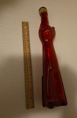 Moselland Riesling Happy Cat Glass Wine Bottle Red w/stopper