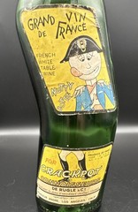 Mid-century green Grand Vin de France French table wine nutty bottle “Crackpot”￼