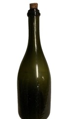 Vintage Green Inverted Bottom Wine Bottle with Cork
