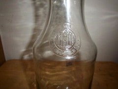Clear Glass Wine Carafe 11.5&Prime; Vtg Paul Masson Since 1852, building on front