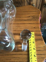 Vintage Clear Glass Pinch Decanter Bottle Wine Blown Polished Pontil 12”