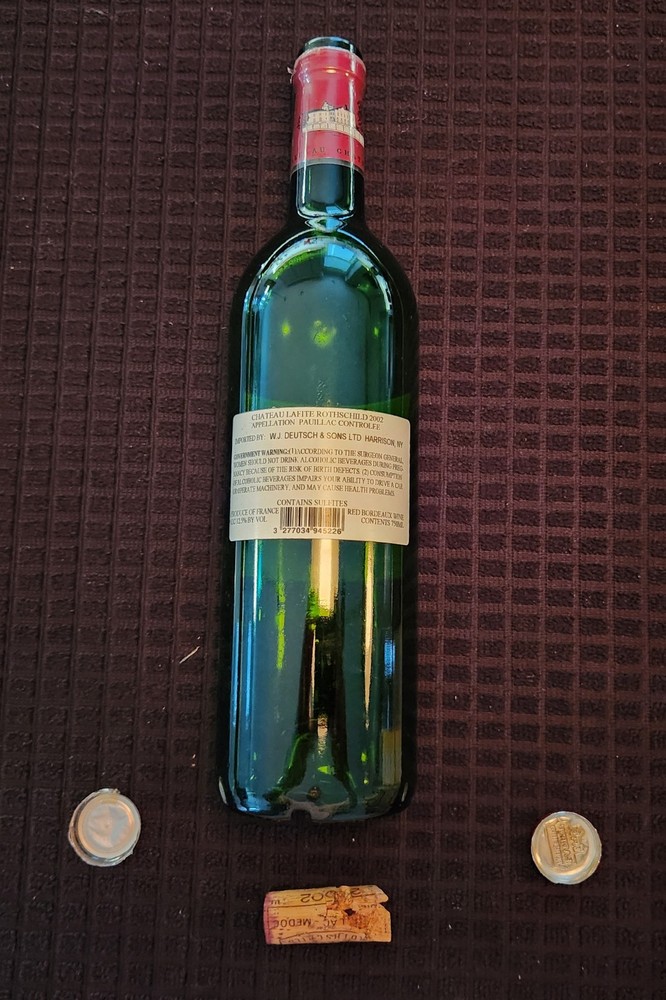 2002 Chateau Lafite Rothschild Pauillac France Empty Bordeaux Wine Bottle