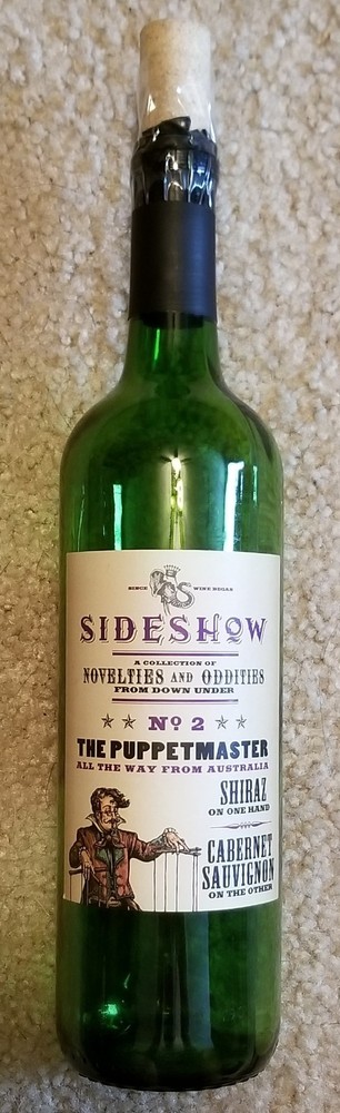 Wine Bottle..Sideshow Puppetmaster, Shiraz & Cabernet Sauvignon..Australia 2017
