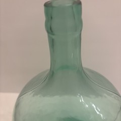Vintage Demijohn Half Gallon Bottle Wine Jug 10&Prime; Green Glass