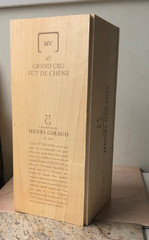Henri Giraud Champagne Bottle Wood Gift Box Ay Grand Cru Fut De Chene