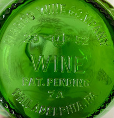 Vintage MARGO WINE COMPANY Philadelphia PA GREEN Half Gallon Bottle DURAGLASS