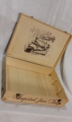 Santini Vint d&rsquo; Italia Soave Gift Wooden Box EMPTY Display Piece Rope Handle