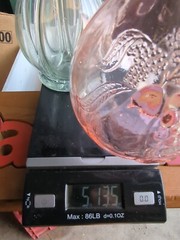 Lot Of 2 VTG CASADIS MILANO JUS DE FRUIT Pink Decanter 2 Liter & 4 Chamber Jugs