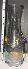 Paul Masson Decorated Glass Wine Carafe Bottle Vase