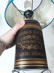 Beautiful Lamp French Lamaison Du Rot Wine Mid-Centrury Style Man Cave