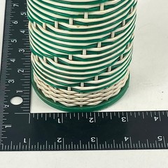 Vinicola Aragona Vintage Woven Plastic Wine Bottle Decanter Green White Spanish
