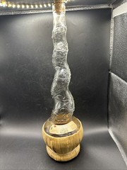 Vintage Italian Wine Bottle Bottaro Twisted Glass Neck Empty 16”