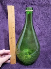 Gallo Wine ~ Half Gallon Flavor Guard Bottle ~ Vintage Green Glass with Grapes