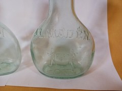 Set Of 3 Almaden Pony 187 ML Bottles Vineyards Green Glass