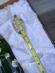 1995 Perrier Jouet Brut Fleur de Champagne Empty Bottle W/ Glasses And Box