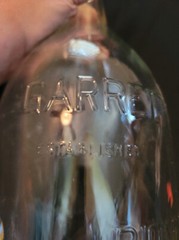 Antique Garrett & Co. American Wine Glass Bottle w/ Eagle Shield Logo 1 Gallon