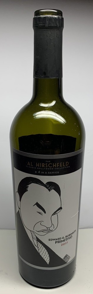 Edward G. Robinson – Al Hirschfeld Wine Bottle 2017- Empty