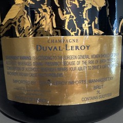 Duval- Leroy 3 Liter Empty Champagne Prop/Decor Bottle