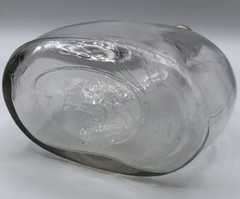 Vintage Handblown Oregon Glass Kidney Form Bottle Liquor 8.5” x 6” x 3”